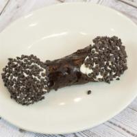 Chocolate Cannoli · A fried pastry dough filled (to order!) with sweet ricotta cream and topped with chocolate c...