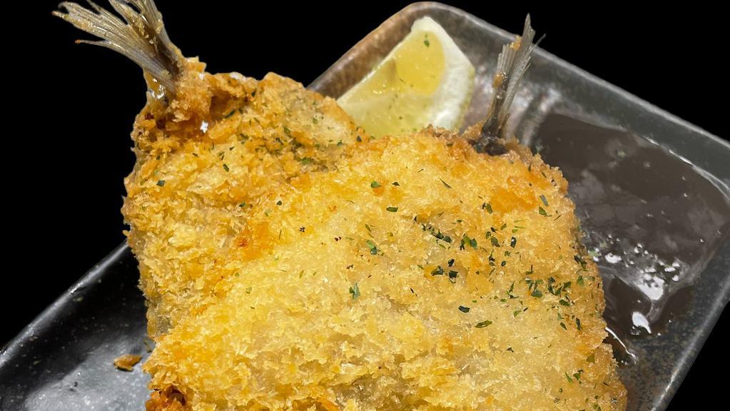 Aji Fry · Deep fried horse mackerel.