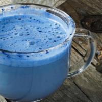Blue Majik Latte (Hot) · E3Live Blue Majik Spirulina • Bone Broth Keto Protein (Vanilla)  • Vanilla Extract (12oz). B...