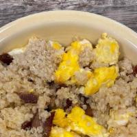 Brunch Bowl · Sprouted Quinoa,  Pastured Scrambled Eggs, Pastured Smoked Bacon, Raw Smoked Cheddar Cheese,...