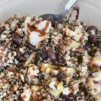 Harvest Bowl (Vegan) · Sprouted Quinoa, Black Beans, EVOO, Roasted Sweet Potatoes, Roasted Beets, Sunflower Seeds, ...