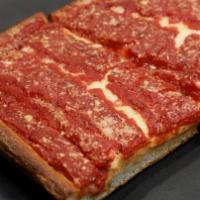 Red Sicilian Pizza · Our homemade marinara sauce, mozzarella, Parmesan, olive oil, and fresh garlic on a thick ol...