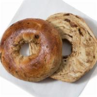 Bagels & Spreads|Cinnamon Raisin Bagel · A classic New York style cinnamon raisin bagel that can be enjoyed as you like it. Ask for i...