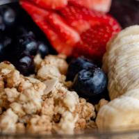 Better-Be Blue Acai Bowl · Filling (coconut water, acai berry, banana, blueberries, strawberries, raw cacao and spiruli...