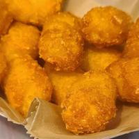 Fried-Bites Potatoes · 15 Bite-sized pieces of fried potato seasoned with your choice of dust: Black Garlic, Lemon ...