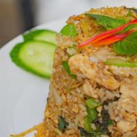 Lunch Basil Fried Rice · Onion, bell pepper, chili, basil leaves and egg mixed with rice. Spicy**