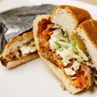 Steak Milanesa Torta · Lettuce, tomato, avocado, pickled jalapeno, with choice of cheese.