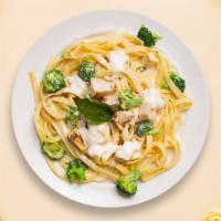 Too Alfredo To Love You · Fettuccine pasta cooked in creamy white sauce and aged parmesan.