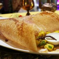Masala Dosa Gallery · Thin crepe made from rice and lentil served with sambar coconut chutney; plain, Mysore masal...