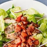 Chicken Cutlet Salad · Served with fresh bread.