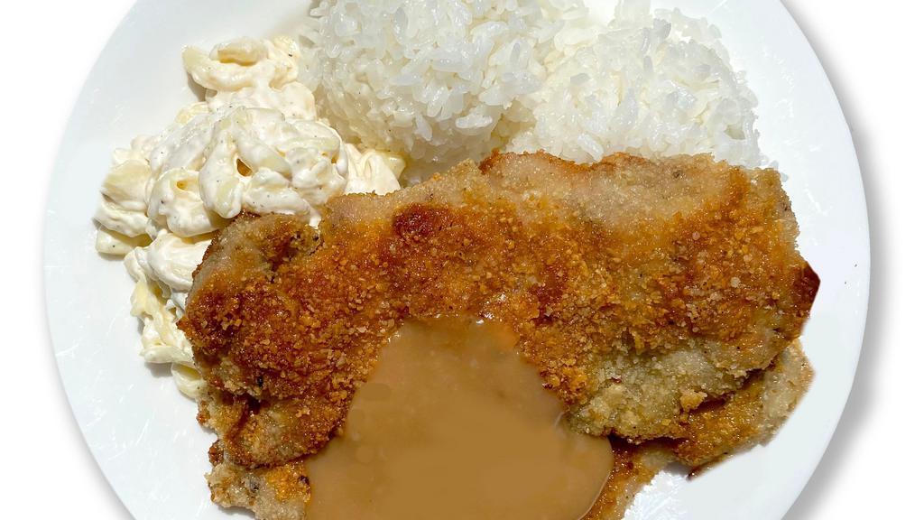 Boneless Chicken With Gravy · Tender, boneless chicken thighs seasoned, breaded and fried golden brown on our griddle served with gravy.