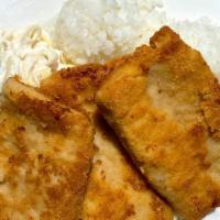 Mahi Mahi Plate · Dorado fillet seasoned, breaded and fried golden brown on our griddle, accompanied with tart...