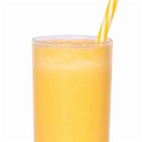 Mad Mango Smoothie · Mango, pineapple, strawberry blended with fresh orange.