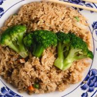 Vegetable Fried Rice / 素菜炒饭 · Fried rice with egg.