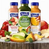 Naked Juice · Served with your Choice of flavor: Blue Machine, Green Machine, Protein Zone, Orange Carrot ...