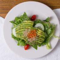 Avocado Salad · Lettuce, avocado caviar, tomato & cucumber with dressing.