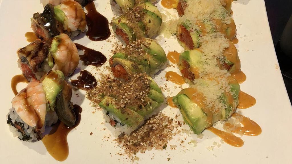 64 . Sushi Platter · 9 pieces sushi & 1 California roll.