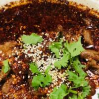 Sliced Beef In Hot Szechuan Chili & Peppercorn Oil · Spicy. Served with choice of rice.