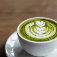 Green Tea Latte · Freshly prepared cup of Green Tea Latte.