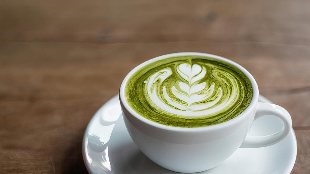 Green Tea Latte · Freshly prepared cup of Green Tea Latte.
