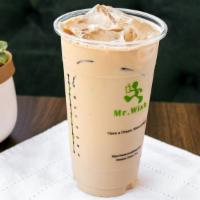 Wow! Milk Tea · Brewed black tea mixed with our non-dairy milk. Add any of your favorite toppings.