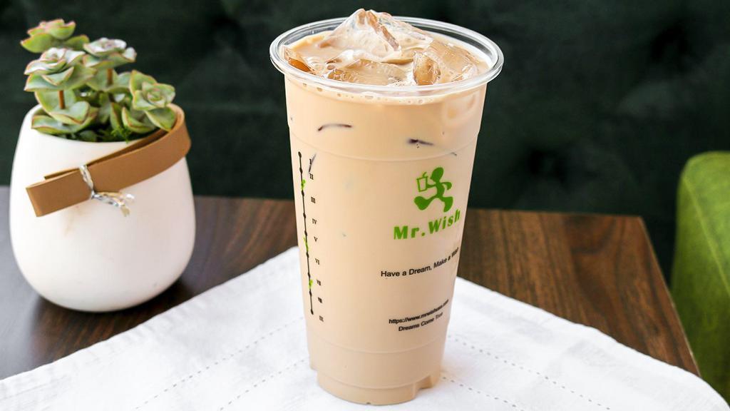 Wow! Milk Tea · Brewed black tea mixed with our non-dairy milk. Add any of your favorite toppings.