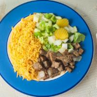 Lamb Platter · Served rice and salad.