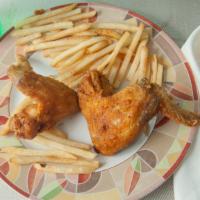 Chicken Wings · Comes with fries.