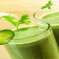 Greens Juice · Cucumber, kale, fresh ginger, spinach, green apple, celery, lemon.