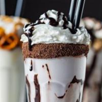 Peanut Butter Chocolate Milkshake · Chocolate ice cream, milk, peanut butter. Toppings: whipped-cream, sprinkles.