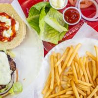 Cheeseburger With Fries · Most popular. Served with fries and choice of drink.