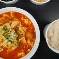 Soondubu Jjigae Meal (Spicy Soft-Tofu Stew) · -Choose one: Seafood, Beef, Pork, Chicken, or Kimchi
-Spicy Level: Regular or Extra Spicy

S...