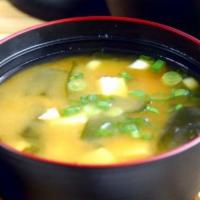Deonjang (Miso) · Dashi Broth, Soybean paste, tofu, seaweed, scallion