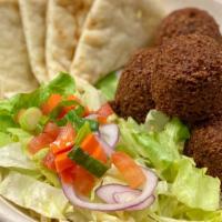 Falafel Vegan · World-famous middle eastern appetizer made of chickpeas, fava beans, parsley, herbs, spices,...