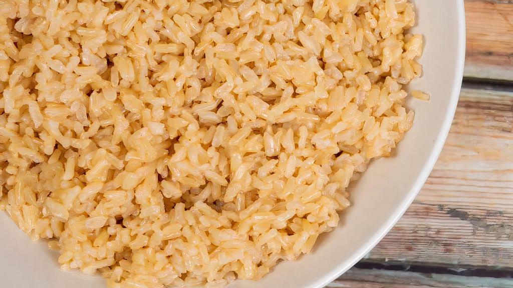 Brown Basmati Rice · Aromatic brown rice cooked to perfection.