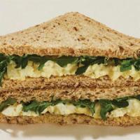 Pret'S Egg Salad & Arugula Sandwich · Classic (cage-free) egg salad topped with arugula on multi-grain bread.