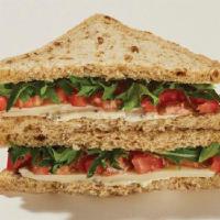 Cheddar & Tomato Sandwich · Sliced Wisconsin Cheddar topped with tomatoes, mesclun, and a dash of whole grain mustard ma...