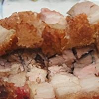 Roast Pork · roast pork with crispy skin made fresh in our kitchen.  perfect to compliment your noodle so...