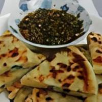 Ginger Green Onion Pancakes · delicious crispy flaky chinese pancakes. no meat