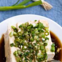 Cold Silken Tofu With Special Sauce · cold tofu served with special chili soy sauce