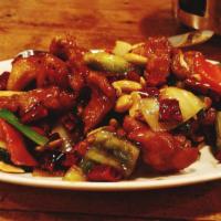 Kung Po Beef · spicy combination beef, vegetables and peanuts