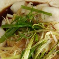 Ginger Onion Fish Fillet · moist tender swai fish (white fish) steamed with ginger green onion