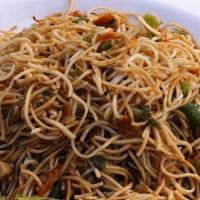 Vegetarian Chow Mein/ Chow Fun · fried tofu and mixed veggies over bed of egg noodles or chow fun (rice noodles)