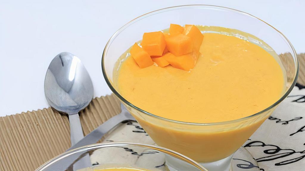 Mango Pudding · mango pudding for one or share. can be served with condensed sweeten milk or none.  serving for 1