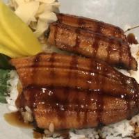 Eel Don · Donburi. Broiled eel over rice.