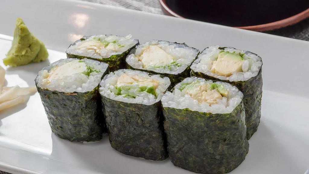 Avocado Roll · Avocado and rice rolled in seaweed