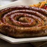 Side Of Sausage · Italian sausage cooked down with peppers and onions.