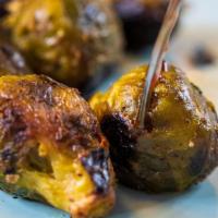 Brussels Sprouts Roasted · With balsamic vinegar and honey.