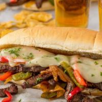  Philly Cheese Steak · With grilled onion & peppers, melted American cheese.