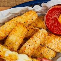 Mozzarella Sticks (6 Pieces) · Served with marinara sauce.